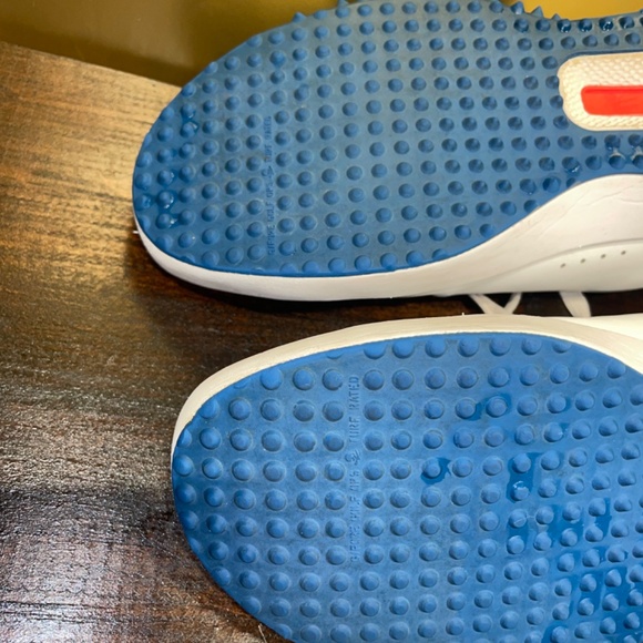 Golf G/Fore X Pinehurst G.112 White Blue Red Golfing Waterproof Shoe Sz 7.5 - Picture 10 of 12